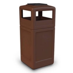 Picture of PolyTec™ 42-Gallon Square Bin with Ashtray Lid