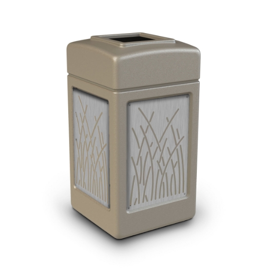 Picture of  PolyTec™ 42-Gallon Square Reeds Bin 