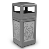 Picture of PolyTec™ 42-Gallon Square Reeds Bin with Dome Lid