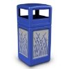 Picture of PolyTec™ 42-Gallon Square Reeds Bin with Dome Lid