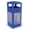 Picture of PolyTec™ 42-Gallon Square Steel Bin with Dome Lid