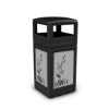 Picture of PolyTec™ 42-Gallon Square Steel Bin with Dome Lid