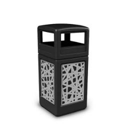 Picture of PolyTec™ 42-Gallon Square Intermingle Steel Bin with Dome Lid