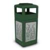 Picture of PolyTec™ 42-Gallon Square Steel Bin with Ashtray Lid