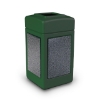 Picture of PolyTec™ 42-Gallon Square Stone Bin with Open-Top Lid