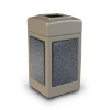 Picture of PolyTec™ 42-Gallon Square Stone Bin with Open-Top Lid