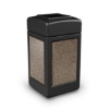 Picture of PolyTec™ 42-Gallon Square Stone Bin with Open-Top Lid