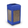 Picture of PolyTec™ 42-Gallon Square Stone Bin with Open-Top Lid