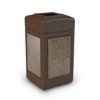 Picture of PolyTec™ 42-Gallon Square Stone Bin with Open-Top Lid