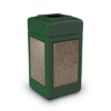 Picture of PolyTec™ 42-Gallon Square Stone Bin with Open-Top Lid