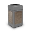 Picture of PolyTec™ 42-Gallon Square Stone Bin with Open-Top Lid