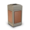 Picture of PolyTec™ 42-Gallon Square Stone Bin with Open-Top Lid