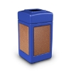 Picture of PolyTec™ 42-Gallon Square Stone Bin with Open-Top Lid