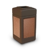 Picture of PolyTec™ 42-Gallon Square Stone Bin with Open-Top Lid