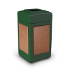 Picture of PolyTec™ 42-Gallon Square Stone Bin with Open-Top Lid