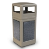 Picture of PolyTec™ 42-Gallon Square Stone Bin with Dome Lid