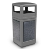 Picture of PolyTec™ 42-Gallon Square Stone Bin with Dome Lid