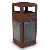 Picture of PolyTec™ 42-Gallon Square Stone Bin with Dome Lid