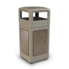 Picture of PolyTec™ 42-Gallon Square Stone Bin with Dome Lid