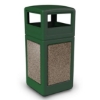 Picture of PolyTec™ 42-Gallon Square Stone Bin with Dome Lid