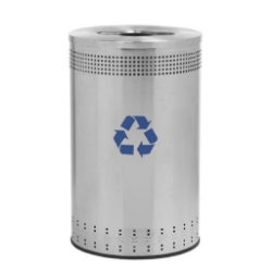 Picture of Precision Series® 45-Gallon Stainless Steel Recycling Bin