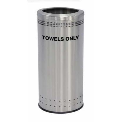 Picture of Precision Series® 25-Gallon Imprinted Stainless Steel Towels Bin