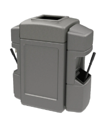 Picture of Aruba 42-Gallon Square Double-Sided Waste Center