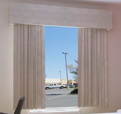 Picture of RodeWay Inn  Drapery Classic Soft Cornice and Blackout Econo Pattern Grain  100% Polyester