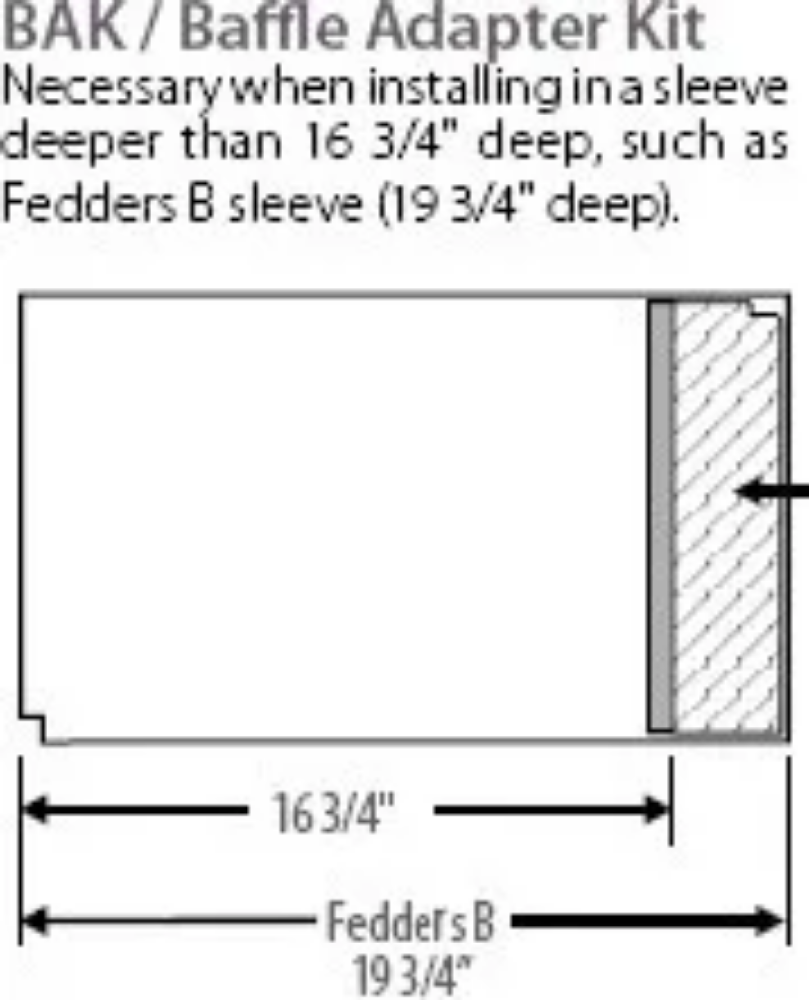 Picture of Friedrich BAK Baffle Adapter Kit for Wallmaster, Required for 19 3/4" deep sleeves- Fedders B