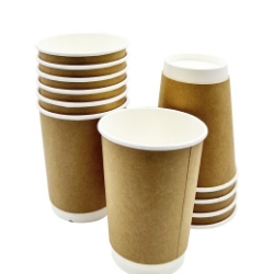 Picture of Three Leaf 12 Oz. Paper Hot Cups, (Brown) 500 Ct. (20 Packs Of 25)