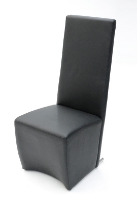 Picture of A&X Maud Modern Black Leatherette Dining Chair