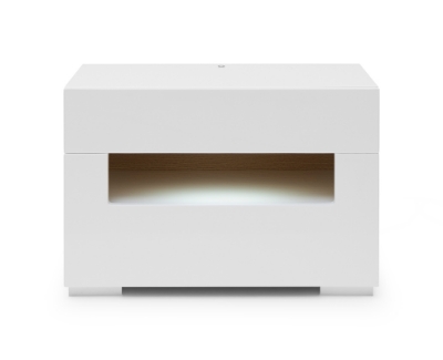 Picture of Ceres Modern White Lacquer Nightstand