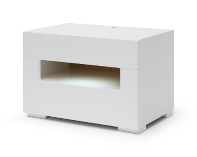 Picture of Ceres Modern White Lacquer Nightstand