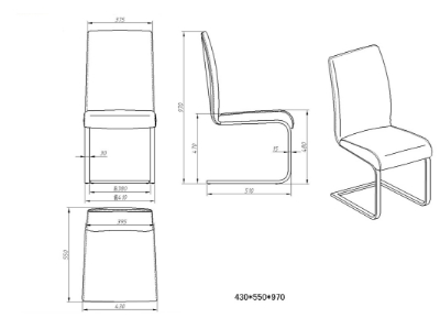 Picture of Crane - Modern White Dining Chair (Set of 2)