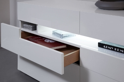 Picture of Modrest Ceres - Contemporary LED White Gloss Dresser