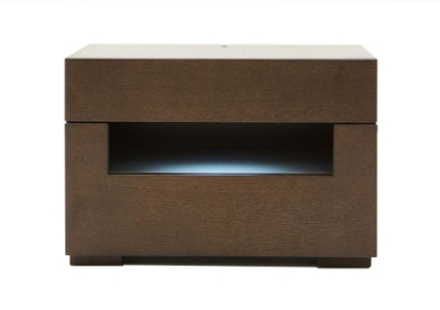 Picture of Ceres Modern Brown Oak and Grey Nightstand