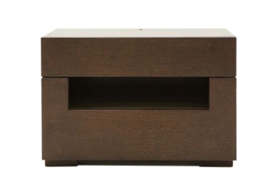 Picture of Ceres Modern Brown Oak and Grey Nightstand