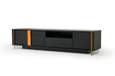 Picture of Modrest Vision - Modern Black Oak Floating TV Stand