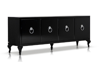 Picture of Bellagio Transitional Black Crocodile Lacquer Buffet