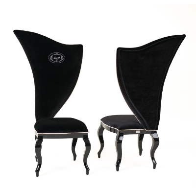 Picture of A&X Sovereign - Transitional Black Fabric Chair (Set of 2)