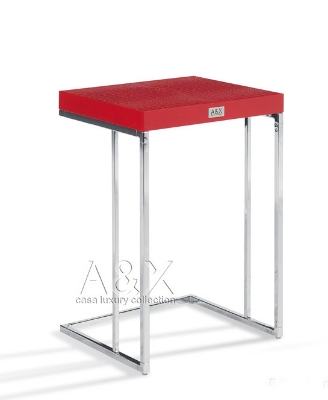 Picture of A&X Amelia - Modern Red Crocodile Lacquer End Table Set