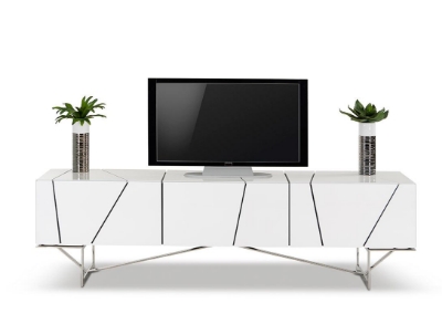 Picture of Rostock Modern White TV Stand