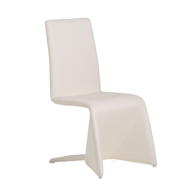 Picture of Nisse - Contemporary White Leatherette Dining Chair (Set of 2)