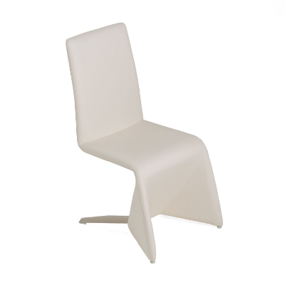 Picture of Nisse - Contemporary White Leatherette Dining Chair (Set of 2)