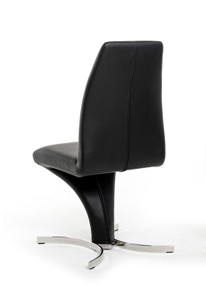 Picture of Nix - Modern Black Leatherette Dining Chair (Set of 2)