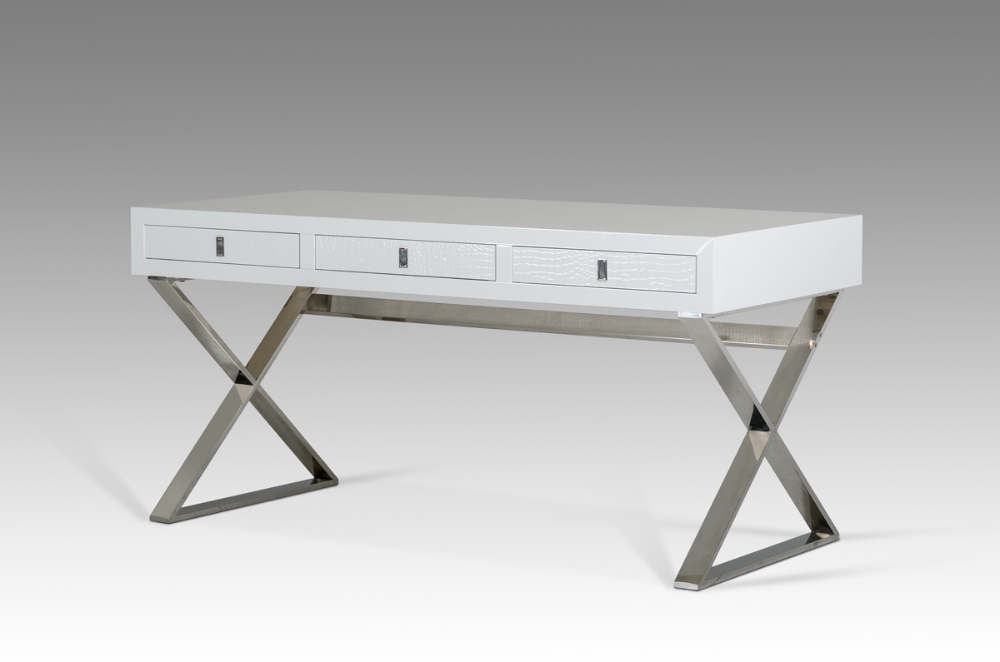 Picture of A&X Congress Transitional White Crocodile Office Desk