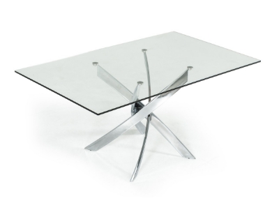 Picture of Modrest Pyrite Modern Rectangular Glass Dining Table