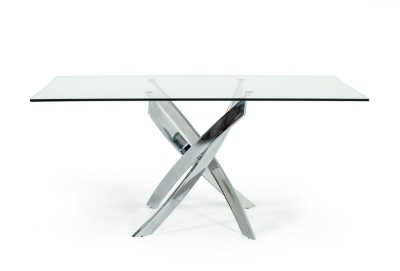 Picture of Modrest Pyrite Modern Rectangular Glass Dining Table