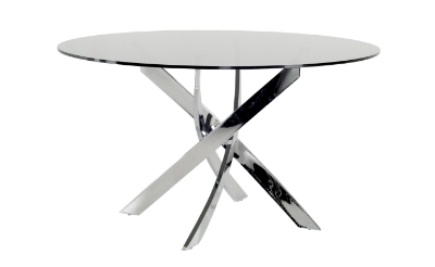 Picture of Modrest Pyrite Modern Round Glass Dining Table