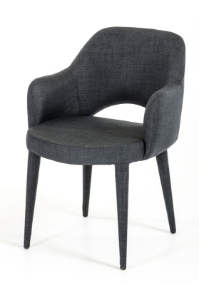 Picture of Modrest Williamette Mid-Century Dark Grey Fabric Dining Chair